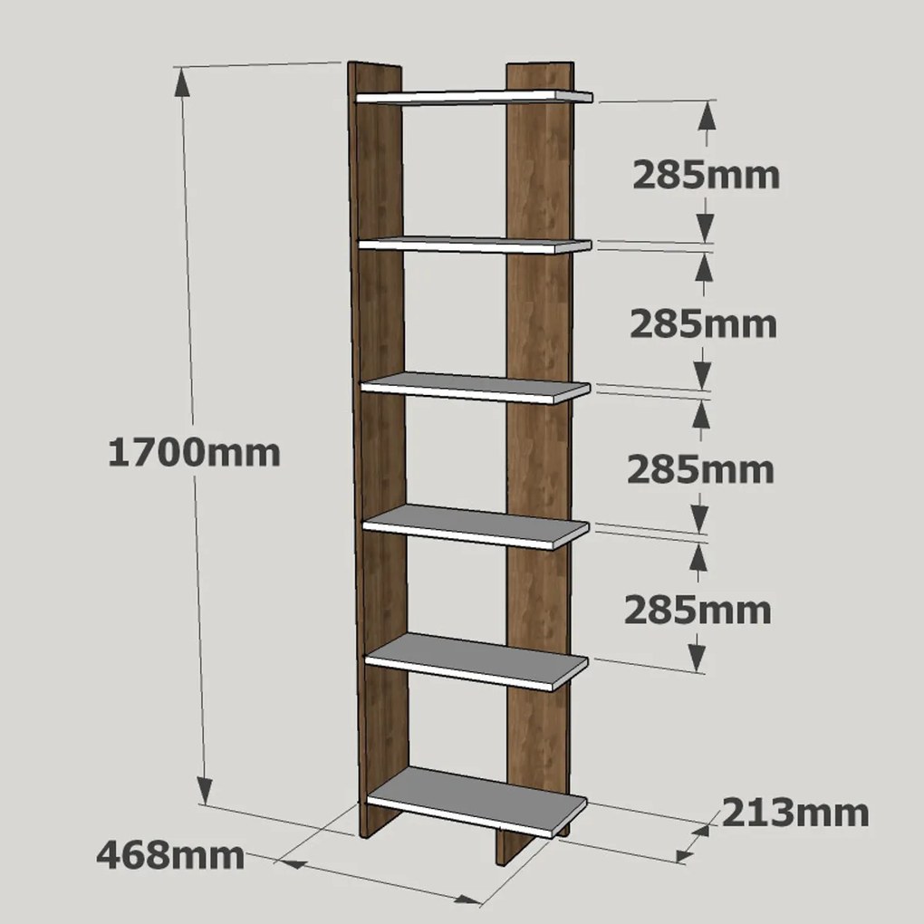 Order White Walnut könyvespolc