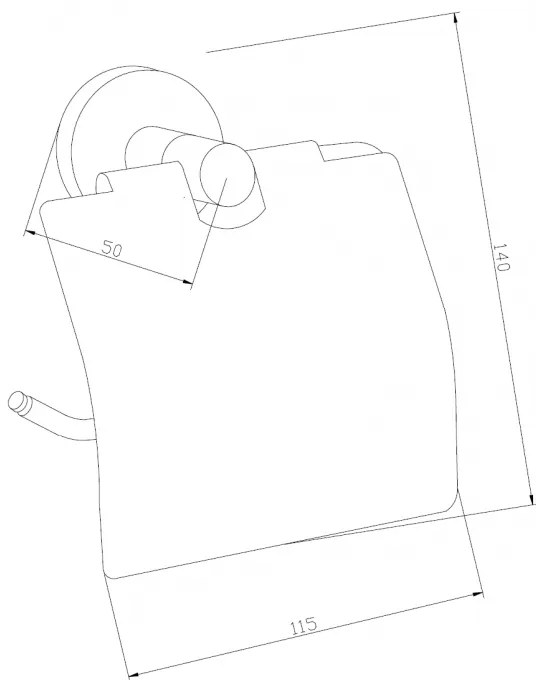 Mexen tartozékok, REMO WC papír tartó, arany, 7050733-50