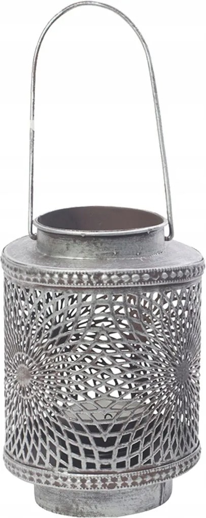 Mila fém függesztett mini lámpa 13 x ⌀9 cm, rusztikus ezüst