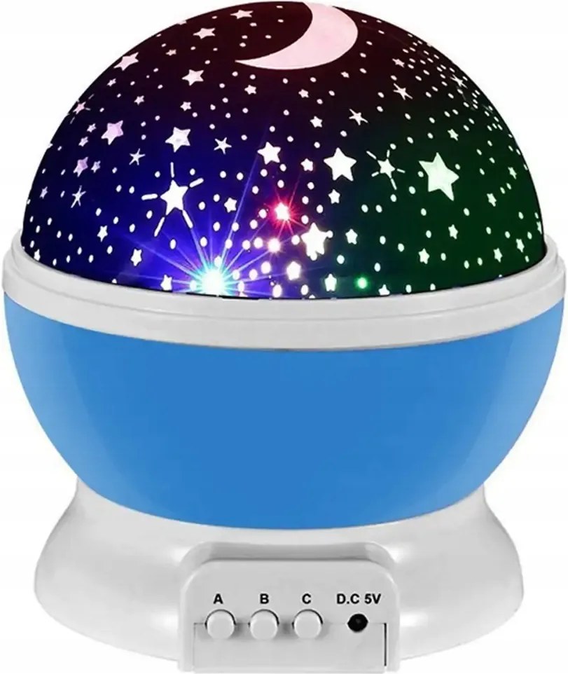 Lámpa Forgó Gömb Csillag Éjszakai Projektor Led Usb 360 Gyerekeknek