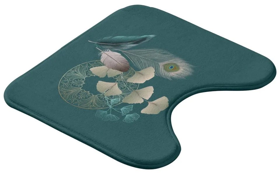 Türkiz fürdőszobai kilépő WC-hez 45x45 cm Ginkoblue – douceur d'intérieur