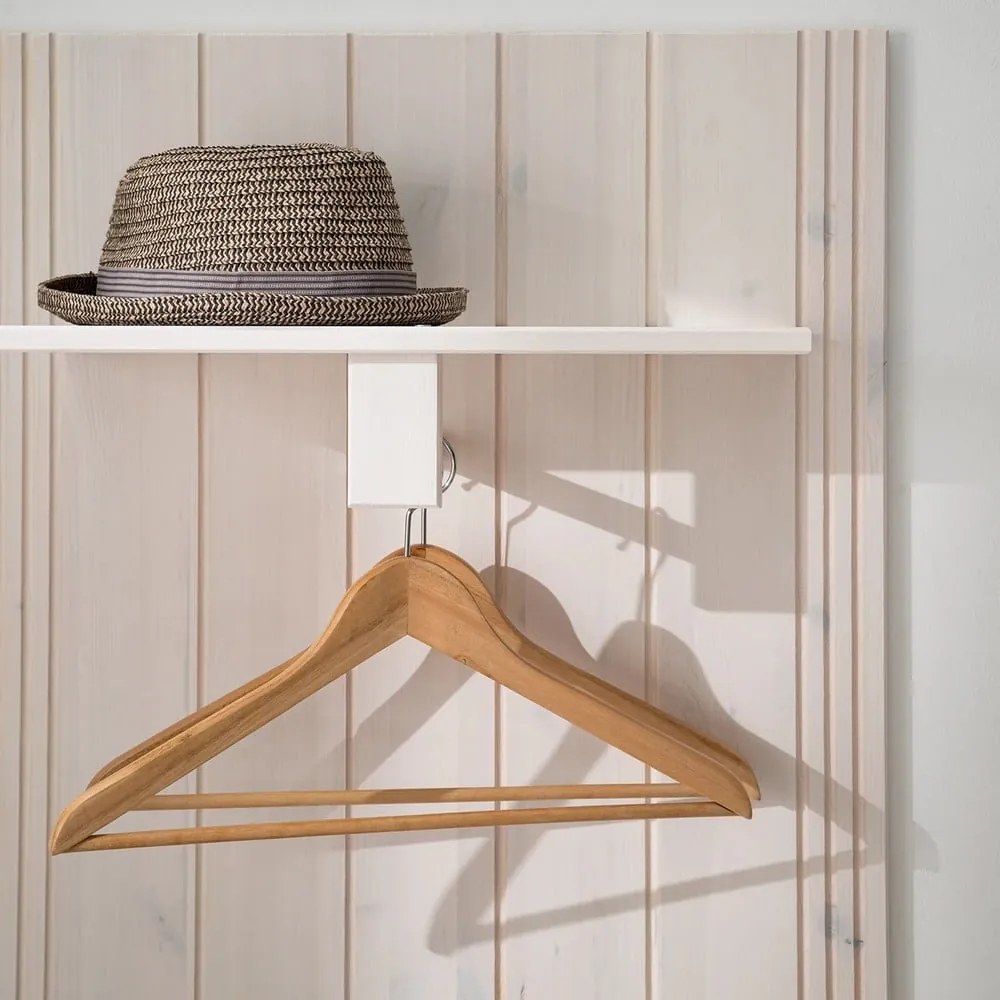 Fehér borovi fenyő előszoba bútor 60x120x25 cm Anita – Støraa