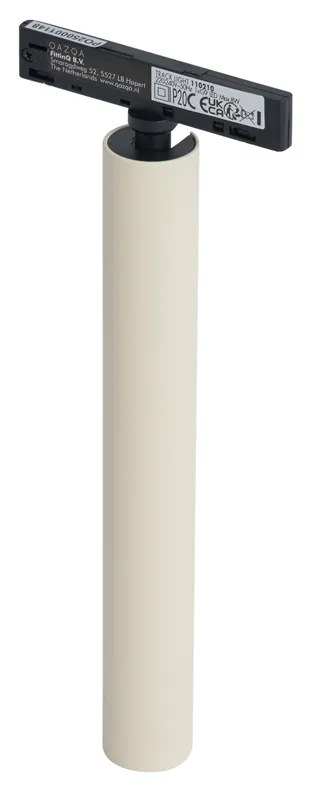 Modern spotlámpa bézs színben, fekete színnel 1 fázisú sínrendszerhez - Slimline Avery