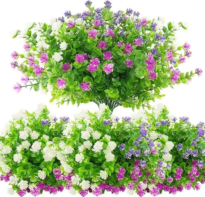 Mesterséges virágok dekoráció réti virág csokor szett 6 db-os