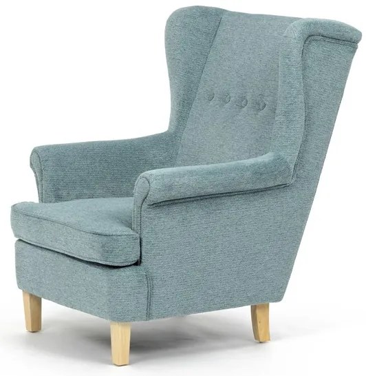 Füles fotel zöld szövettel. AK-388 GRN2