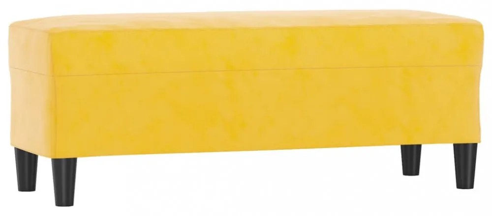 sárga bársony pad 100 x 35 x 41 cm