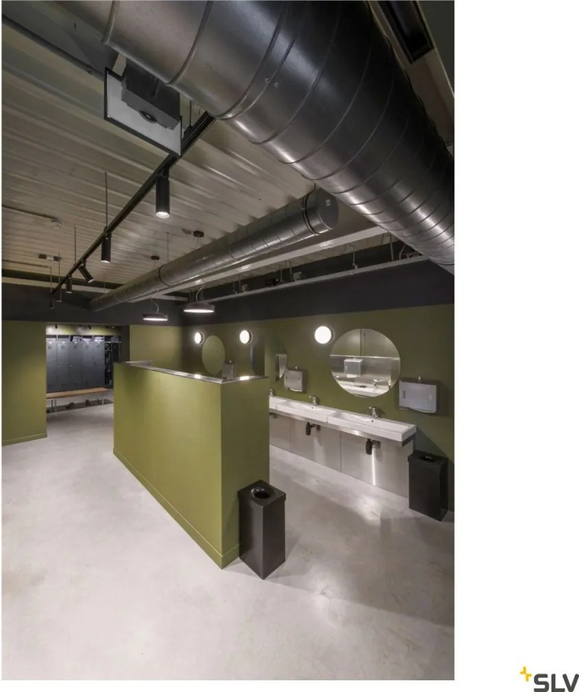 SLV 1007288 MEDO Modern Kültéri Mennyezeti Lámpa Fekete LED IP50