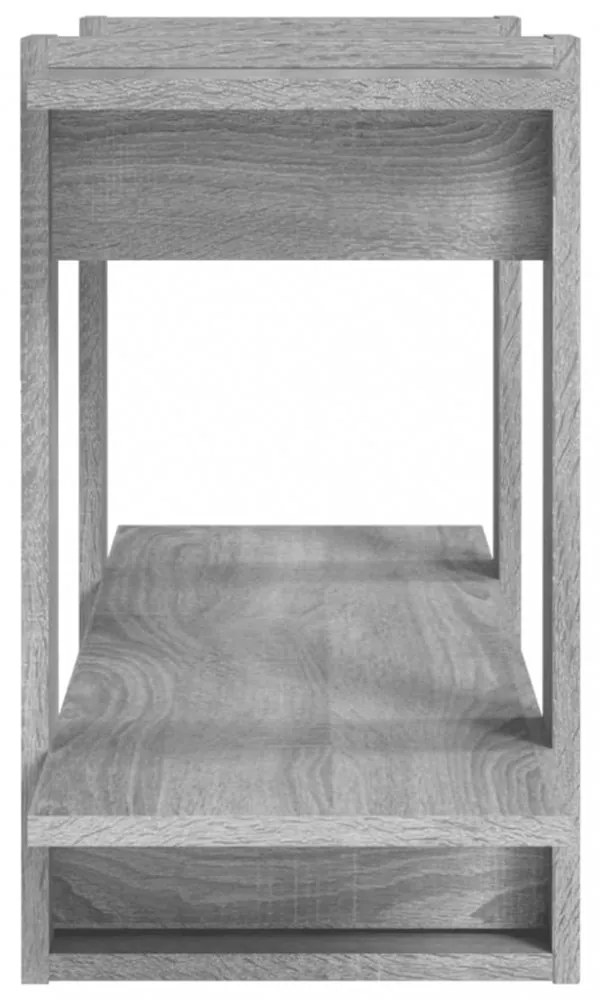szürke sonoma-tölgyszínű szerelt fa könyvszekrény 100x 30x51 cm