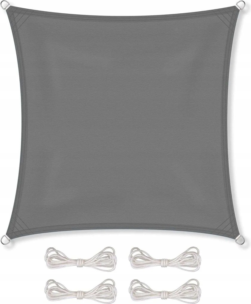 Kerti napvitorla Uv védelem négyzet szürke 3x3m