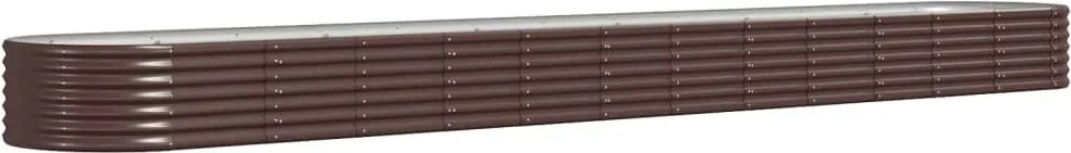 vidaXL barna horganyzott acél kerti magaságyás 512x80x36 cm