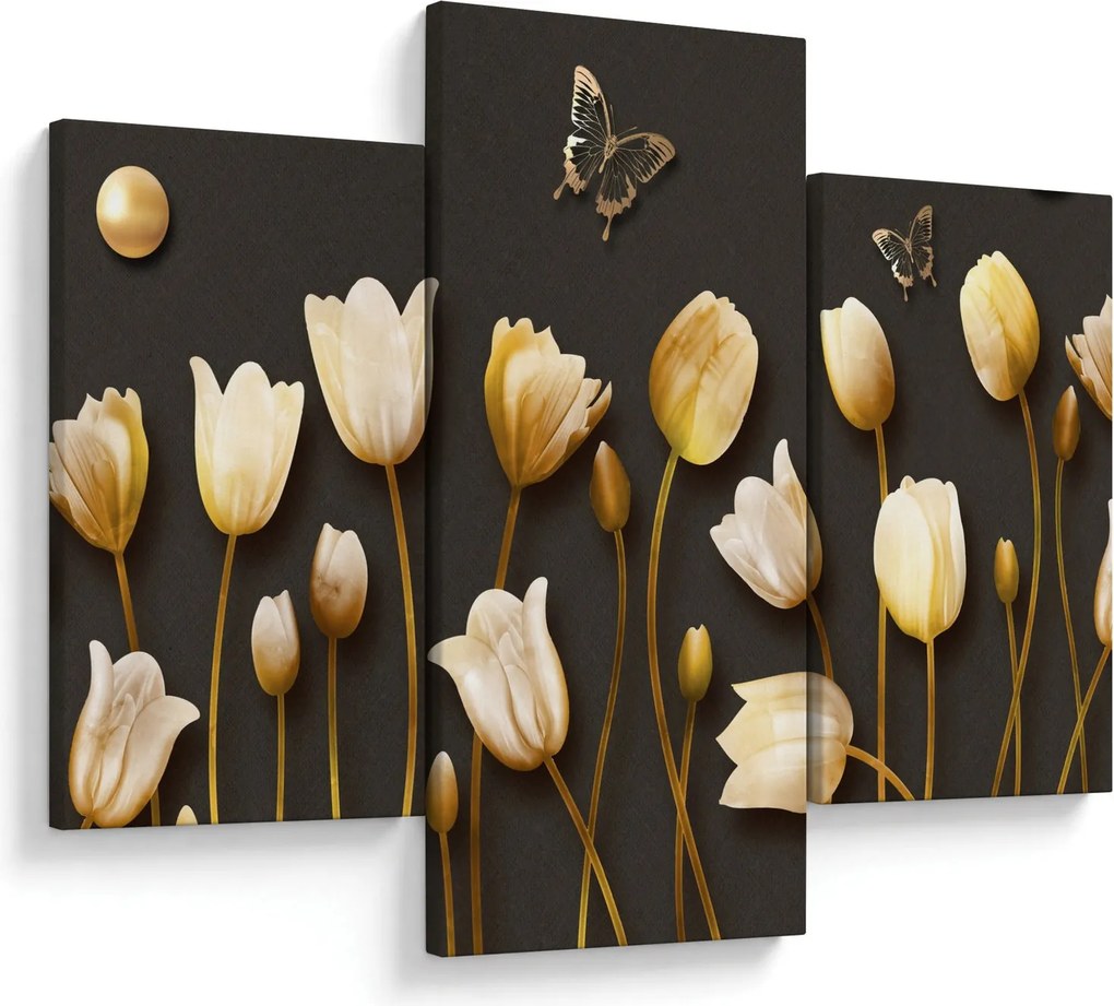 Kép - Tulipánok - absztrakt (90x60 cm)