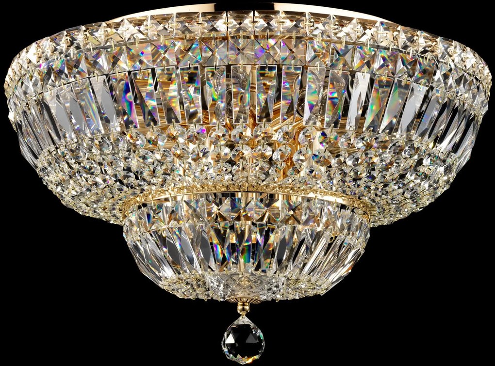 Maytoni glamour klasszikus kristály mennyezeti lámpa basfor antik arany mydia100-cl-12-g