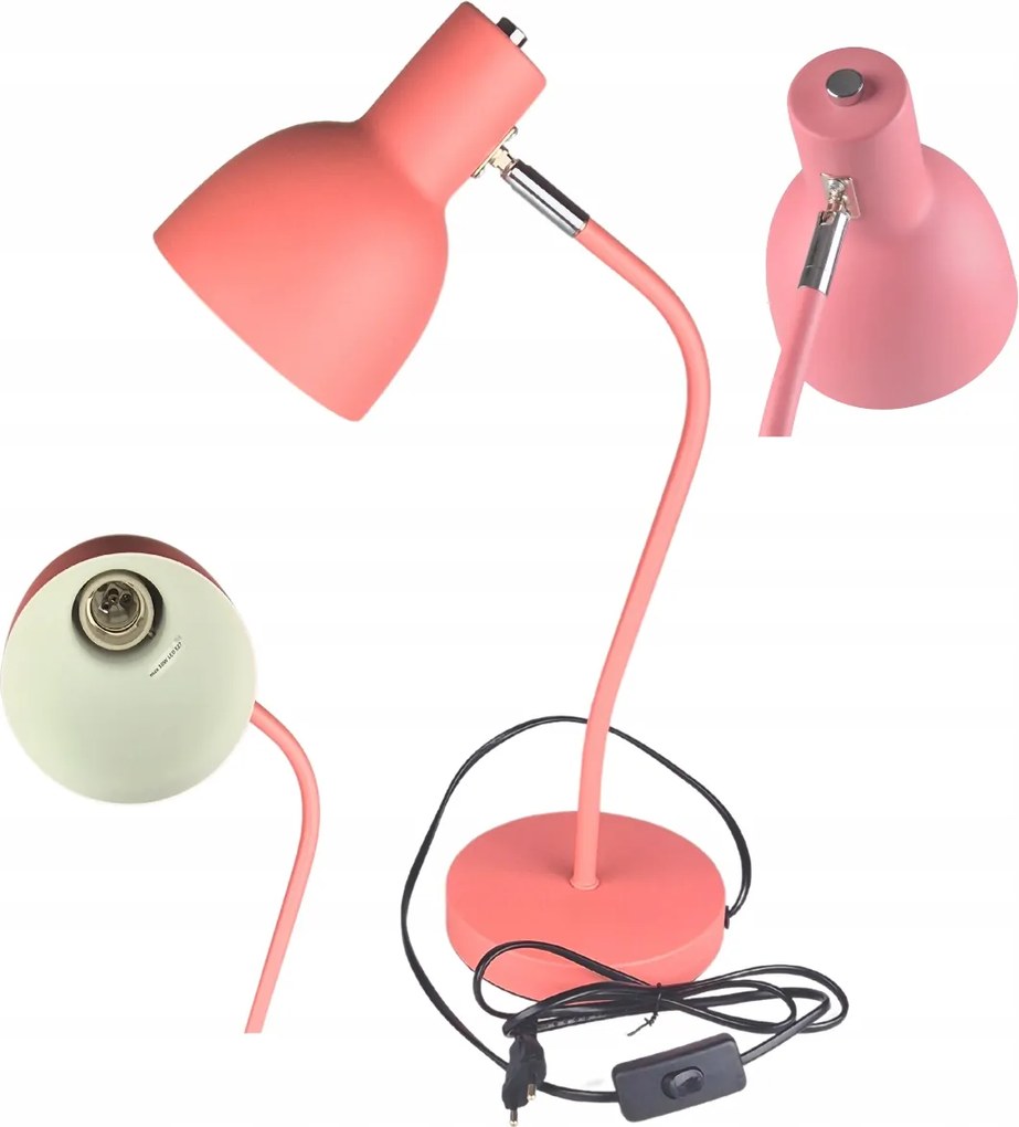 Asztali lámpa rózsaszín Fém éjjeli asztali lámpa gyerekeknek Goldlux