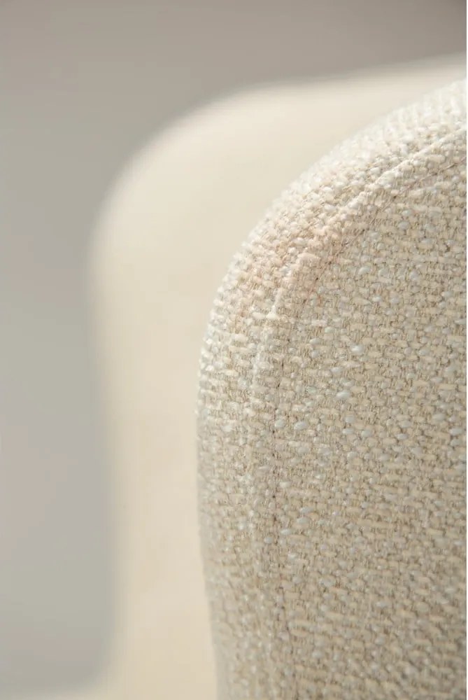 Krémszínű kárpitozott étkezőszék Glam – DAN-FORM Denmark