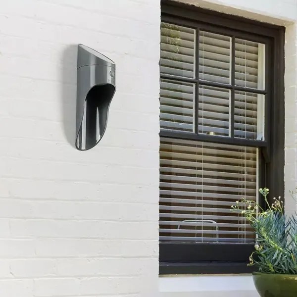 LED Napelemes érzékelős fali lámpa PALESA LED/1W/3,7V IP65 1800 mAh szürke