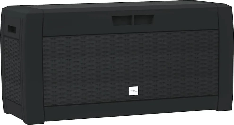 vidaXL antracitszürke polipropilén kerti tárolóláda 119 x 48 x 60 cm
