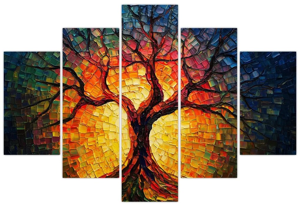 Kép - Az élet fája mozaikban (150x105 cm)