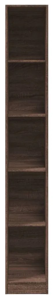 barna tölgy színű szerelt fa ruhásszekrény 30 x 50 x 200 cm