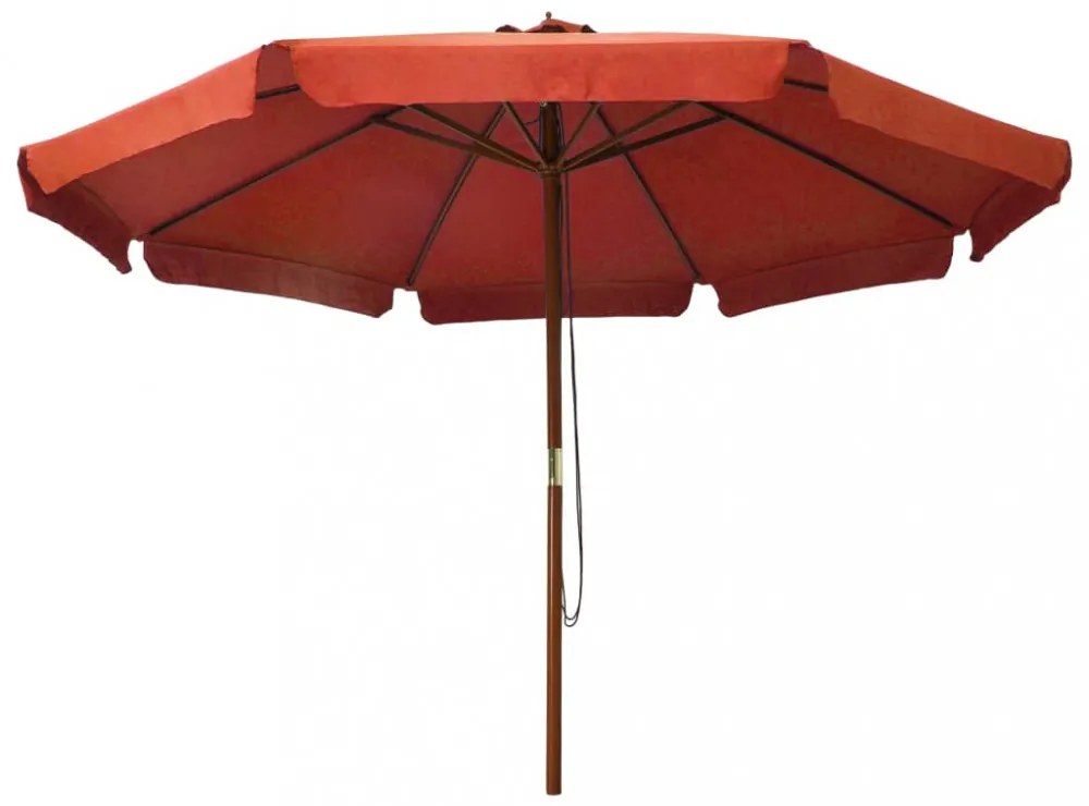 terrakotta kültéri napernyő farúddal 330 cm