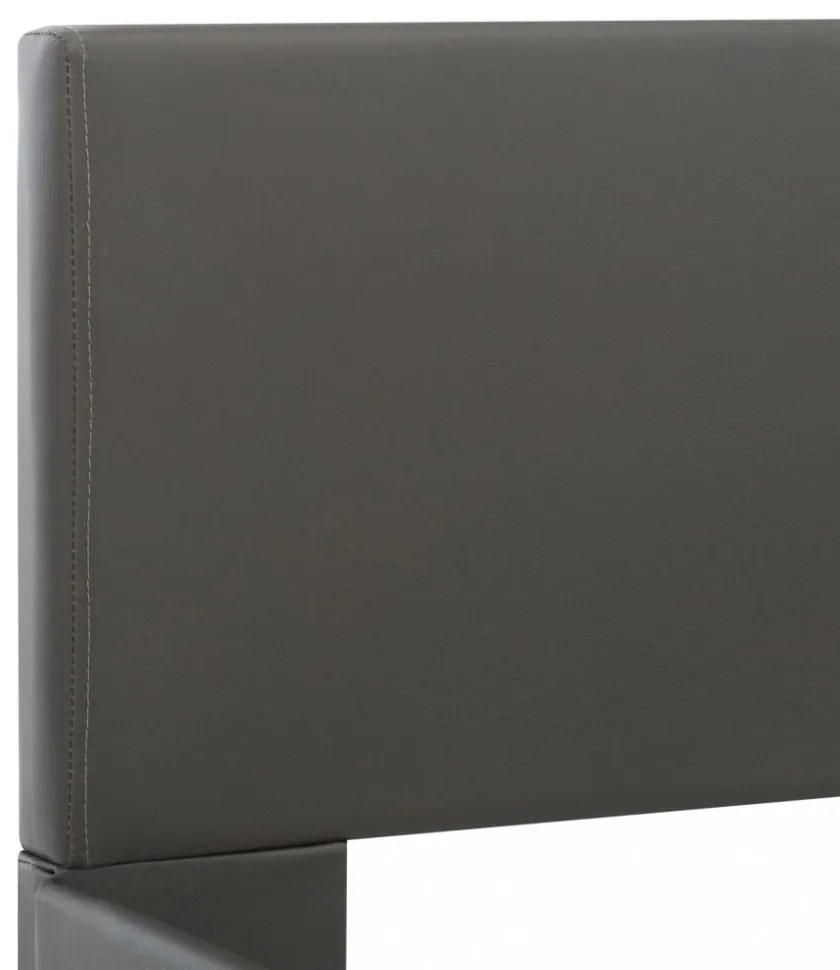 szürke LED-es műbőr ágykeret 120 x 200 cm