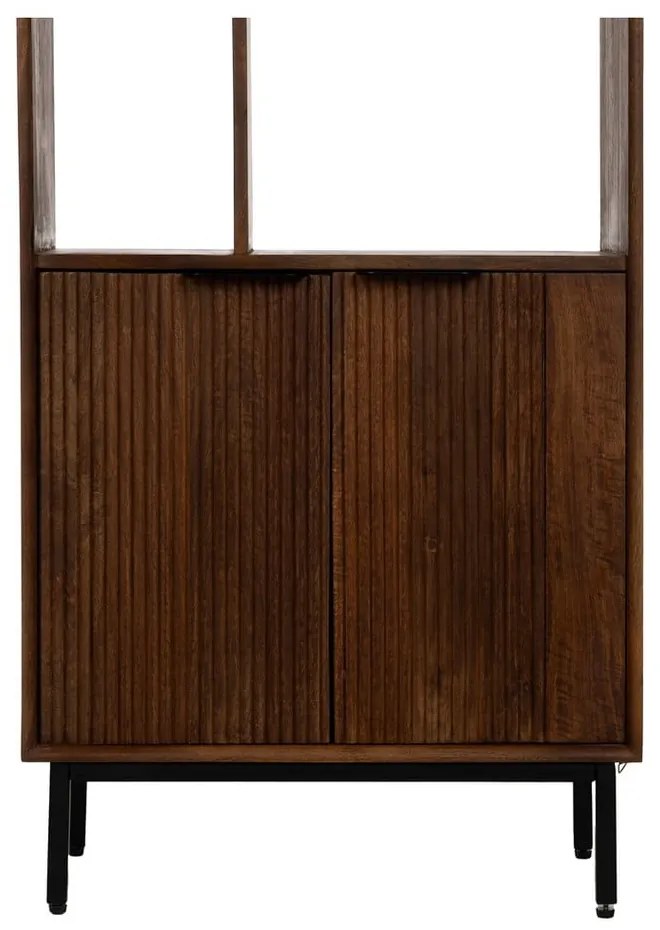 Barna mangófa könyvespolc 60x190x30 cm Sagara – Ixia