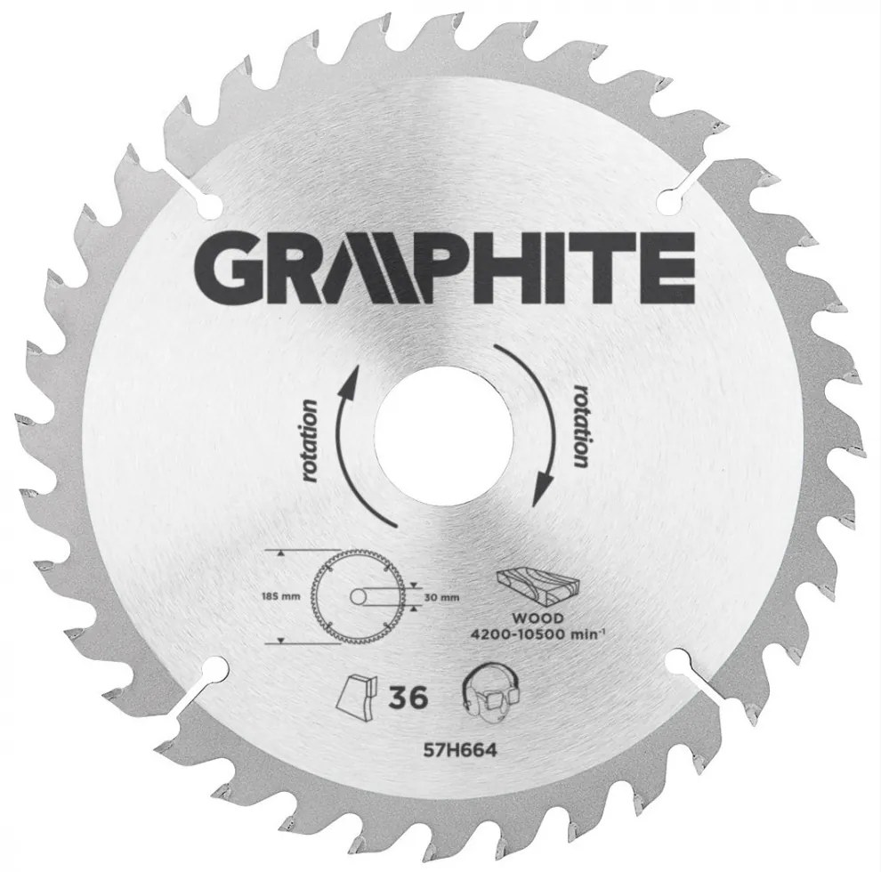 KŐRFŰRÉSZLAP 185*30MM HM 36FOG GRAPHITE