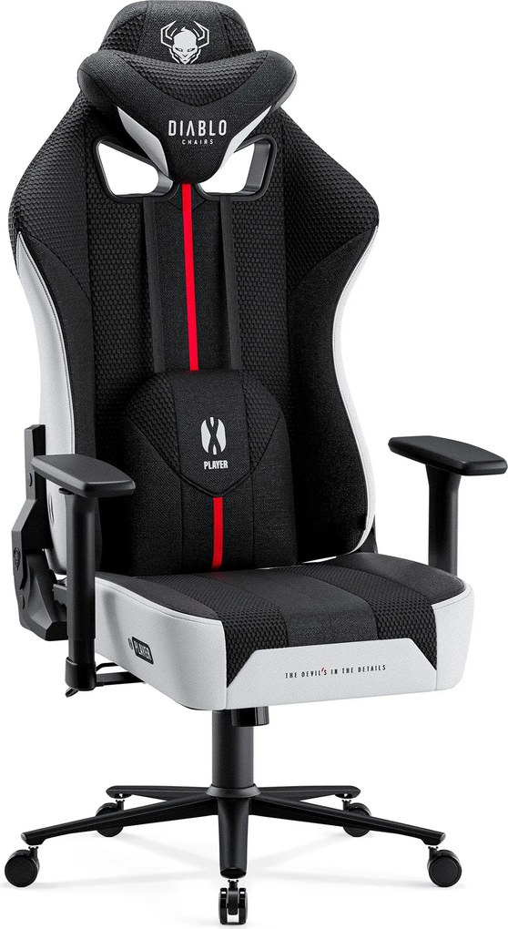 Gamer szék szövet fehér-fekete Normal Size: Diablo X-Player 2.0