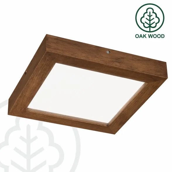 Brilagi-LED Dimmelhető lámpa WOODY FRAME LED/24W/230V tölgy 30x30 cm IP44 + távirányító