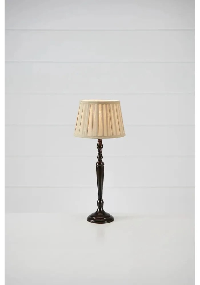 Sötétbarna asztali lámpa textil búrával (magasság 60 cm) Chocolat – Markslöjd