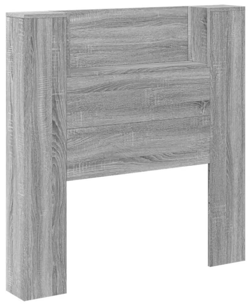 szürke sonoma színű áthidalószekrény LED-ekkel 100x16,5x103,5cm