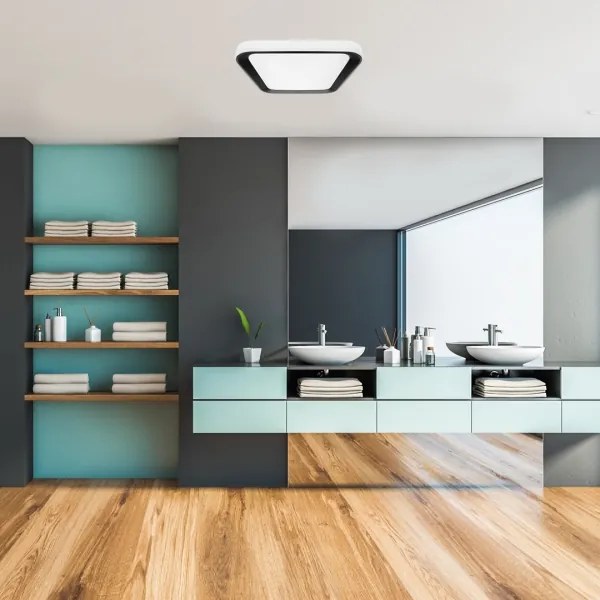 QUADRO LED 66W stropní stmívatelné svítidlo 3000-6000K bílá/černá + DO