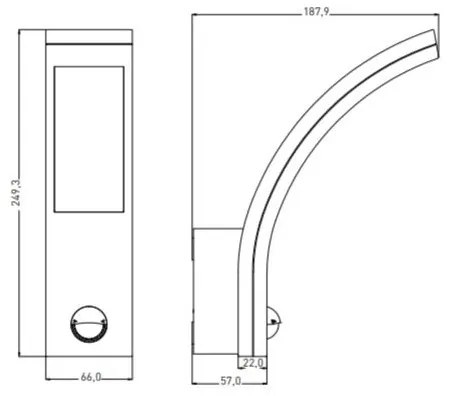 LED Kültéri fali lámpa érzékelővel LED/10W/230V IP54