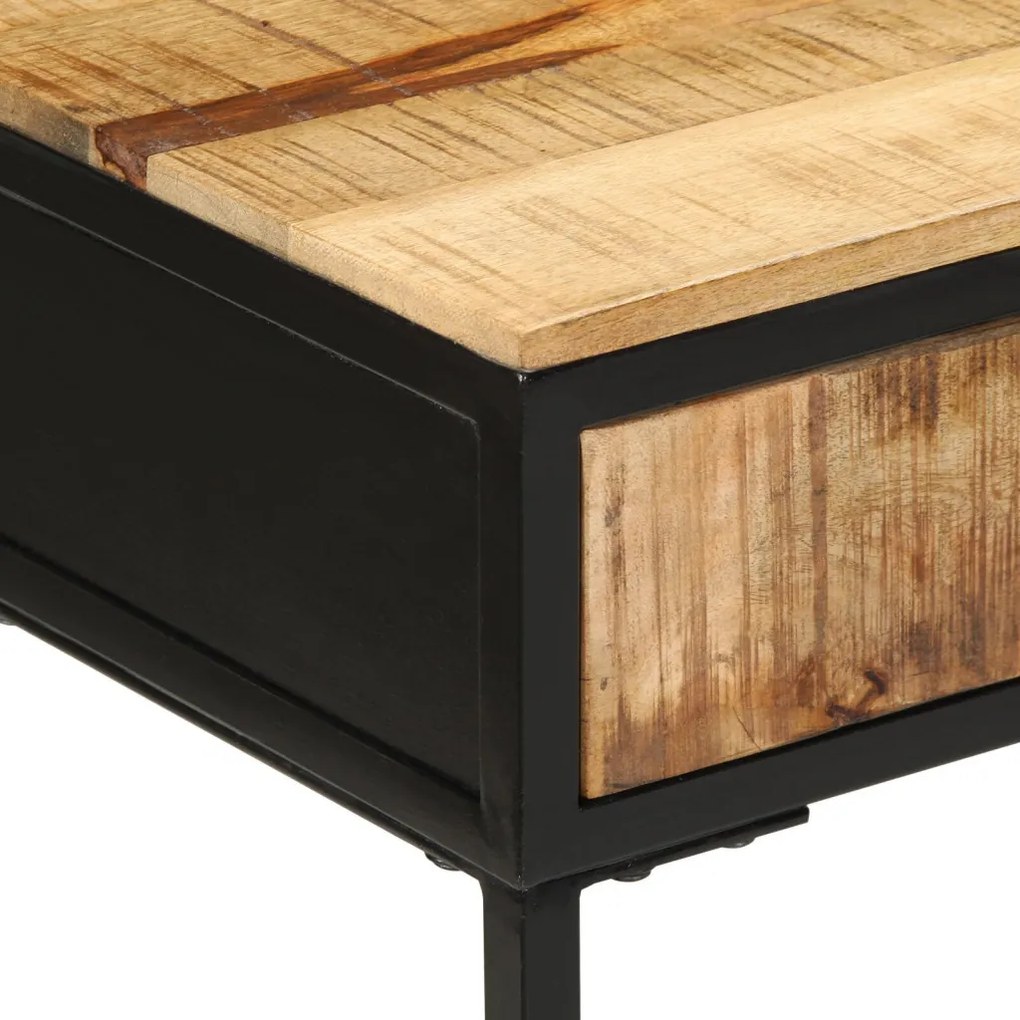 Konzol asztal 100x55x75 cm Tömör durva fa mangó
