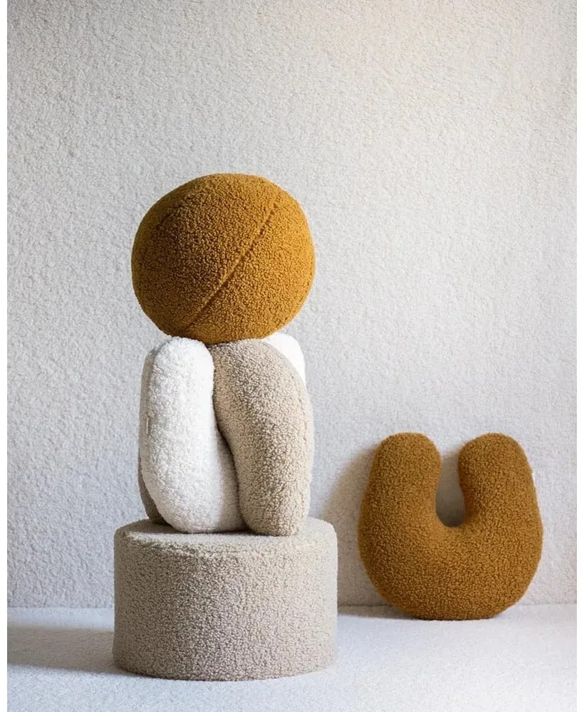 Világosbarna buklé párna gyerek kanapéhoz U – Wigiwama