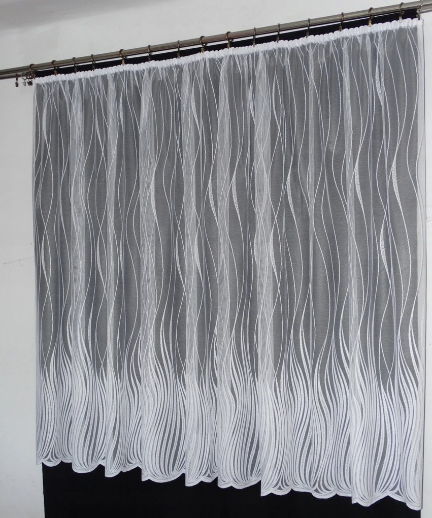 Mg Függöny 3998/4073 Fehér 200x180cm Kész Szalaggal M