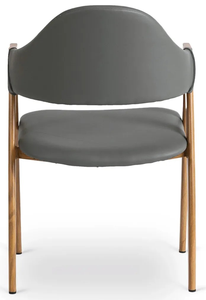 Szürke Eco-bőr Étkezőszék WILLY