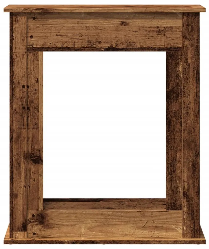 antik fa színű szerelt fa kandallóburkolat 75 x 20 x 87,5 cm