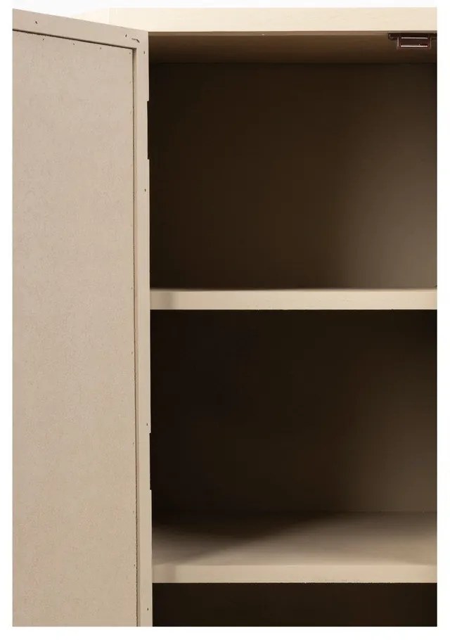 Krémszínű rattan szekrény 80x100 cm Amaya – White Label