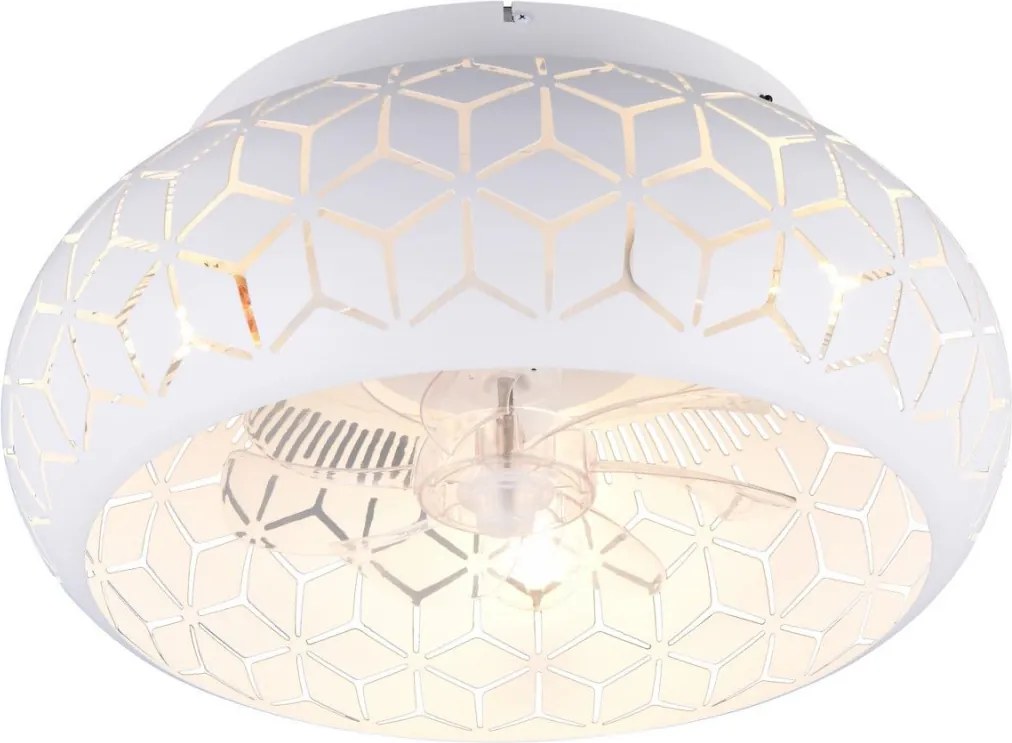 TRIO R61574031 BIDAR Ventilátoros lámpa Fehér E27 IP20