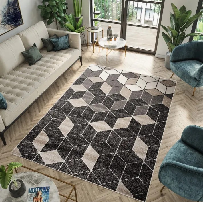 Modern szőnyeg geometrikus mintával Fiesta Szélesség: 60 cm | Hossza: 110 cm