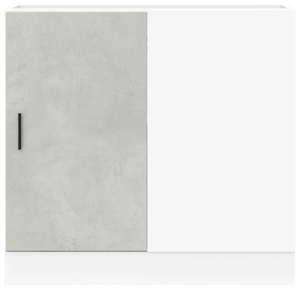 “Lyon” mosdó alapszekrény beton szürke színű műfa