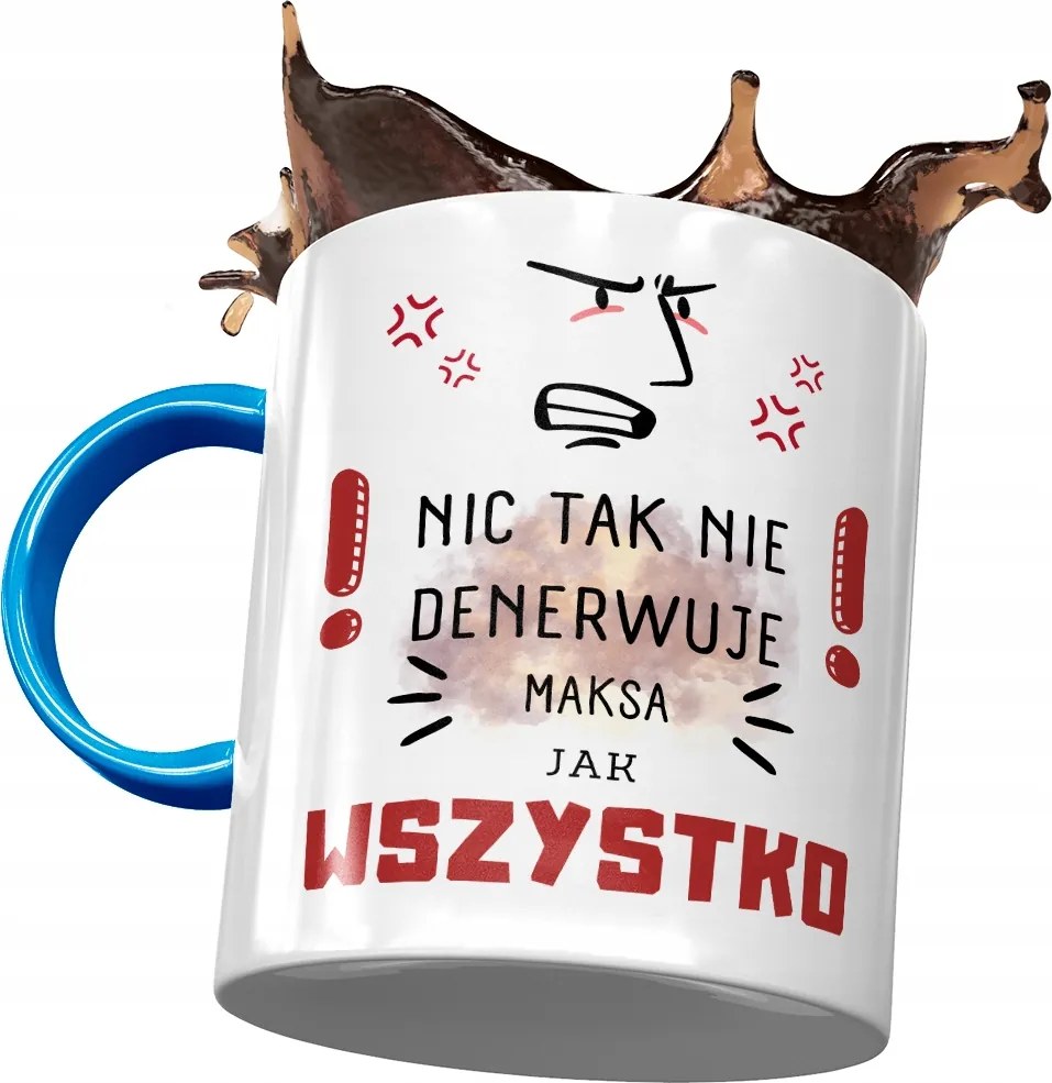 Kék Bögre Max Maximilian Ajándék Nyomtatott Fotóval