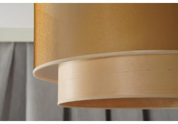 Duolla - Felületre szerelhető csillár WOOD BOHO 1xE27/15W/230V átm. 45 cm réz/bézs