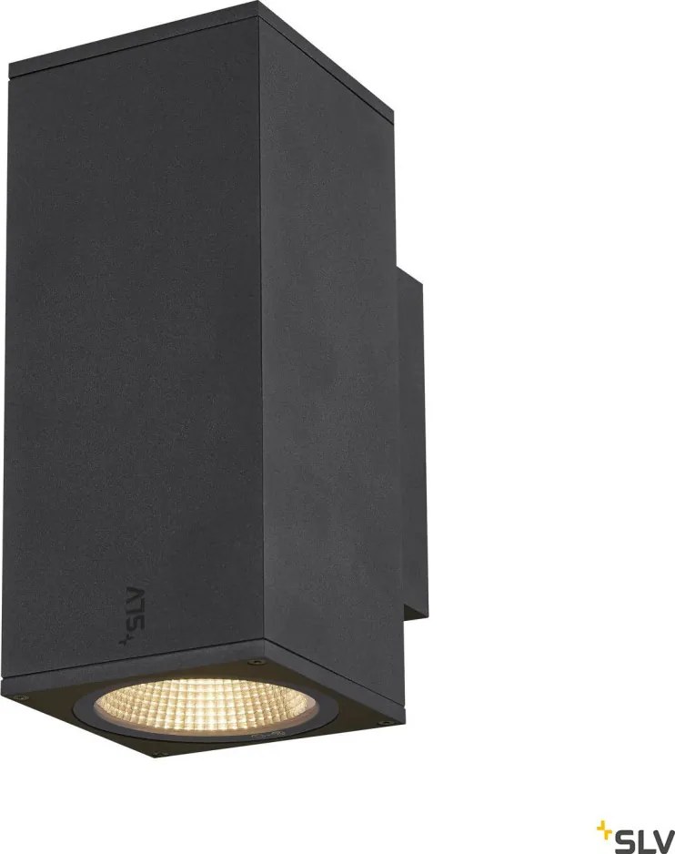 SLV 1003419 ENOLA SQUARE Modern Kültéri Fali Lámpa Antracit, Átlátszó LED IP65