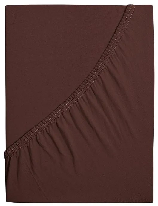 Jersey lepedő kiságyba EXCLUSIVE 70x140 cm sötétbarna