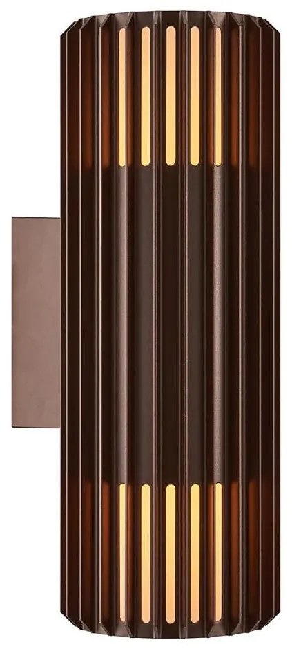 Nordlux - Kültéri fali lámpa ALUDRA 2xE27/15W/230V IP54 barna 2418121261