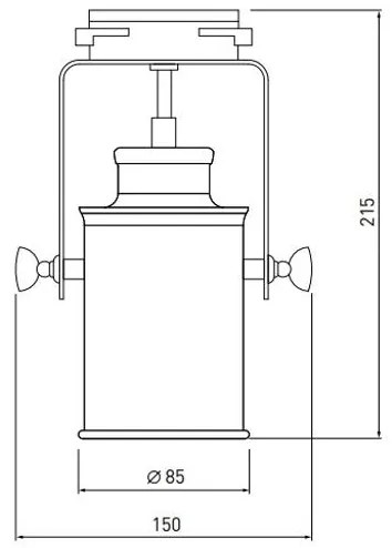 Lámpa Mennyezeti lámpatest DEMIR T,3888,1*E27, IP20, egy, fekete