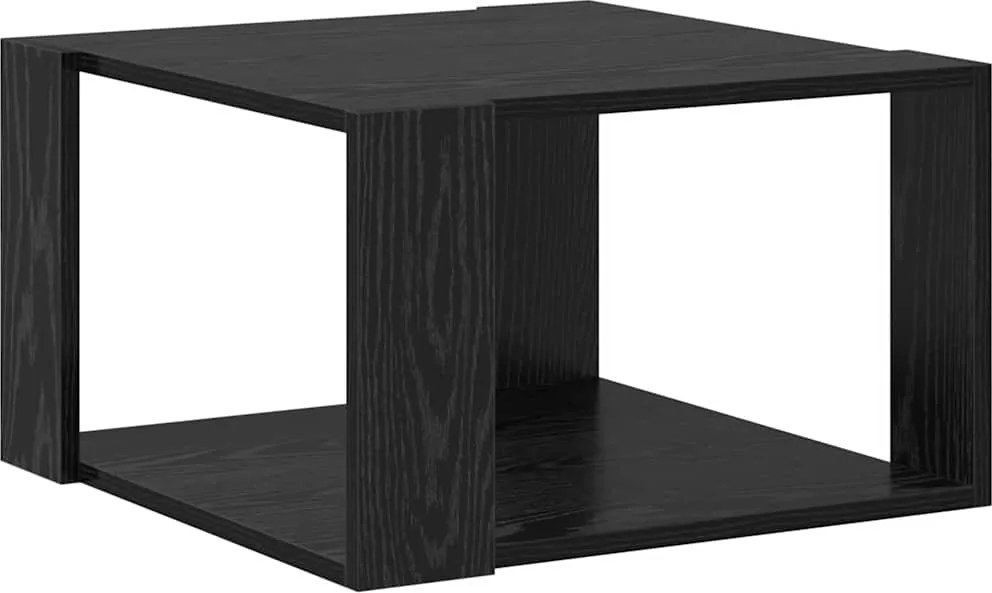 vidaXL Dohányzóasztal Fekete tölgy 51,5 x 51,5 x 30 cm Faanyag