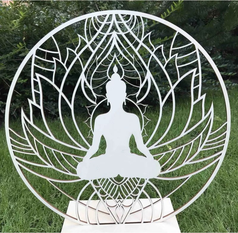 Falfestmény mandala és Buddha - SZOBA