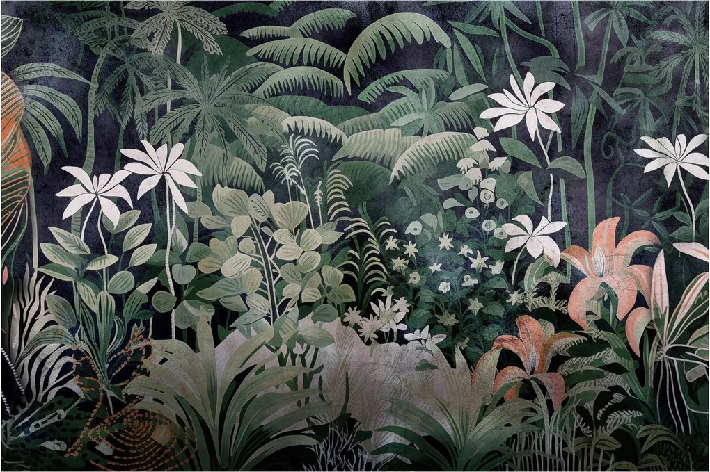 Kép - Festett dzsungel minta (90x60 cm)